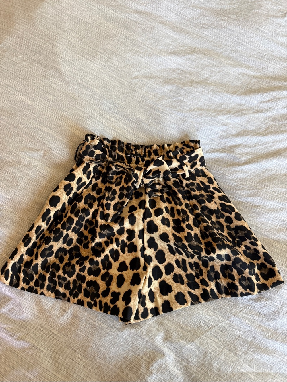 Zara Girls' Leopard Print Skort - Beige and Black